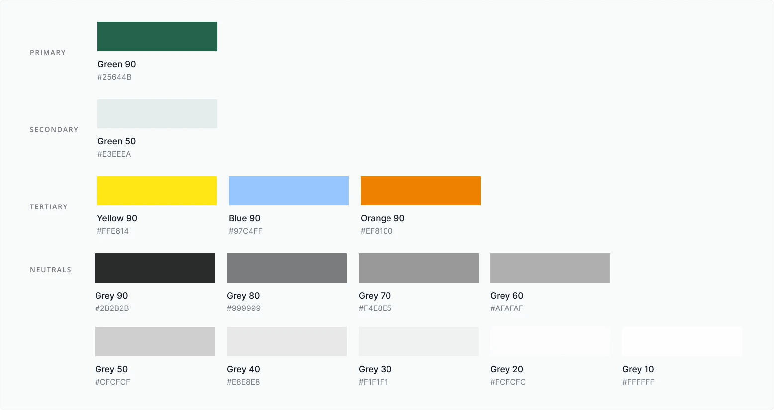 Color palette