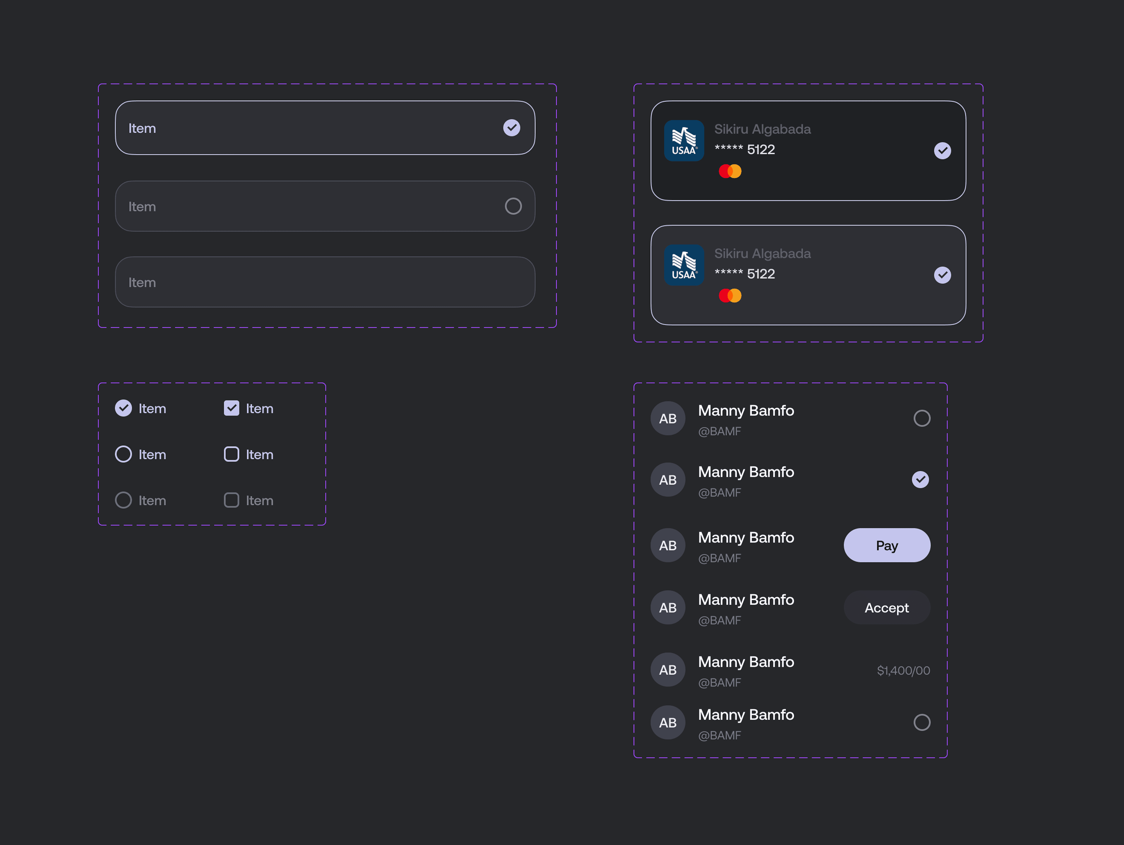 List-based components